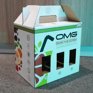 Custom design fruit cookie cardboard chocolate packaging box gift box with handle paper box food packaging