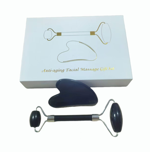 custom logo customization packaging natural <b>jade</b> obsidian gua sha <b>roller</b> face massage tools Spa Gift Box - Product Image 3