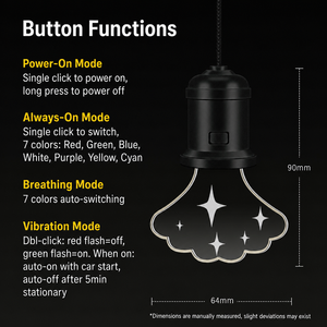 Lampe de bienvenue créative YD Brand Factory pour <span class=keywords><strong>voiture</strong></span>, LED suspendue, rechargeable par USB, 7 couleurs, effet respirant, en acrylique - Product Image 2