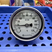 Bimetallic Thermometer Liquid-Filled Stainless Steel Adjustable Temperature Gauge Industrial Use Customized ODM