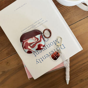 Imd <span class=keywords><strong>Original</strong></span> nouveau étui pour écouteurs pour <span class=keywords><strong>Airpods</strong></span> <span class=keywords><strong>Pro</strong></span> 1/2/3rd bleu marron lignes irrégulières écouteurs sans fil housse de protection - Product Image 1