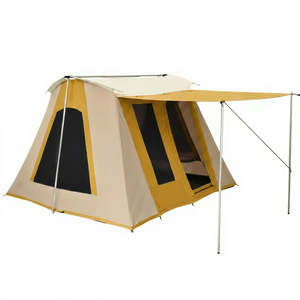 Carpa de Lona Resistente e Impermeable para 4 Estaciones, de Montaje Rápido, con Estructura Flex-Bow, para Acampar, con Abertura para Estufa, Ideal para Burning Man - Product Image 1