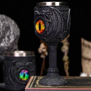 Copas de ojo de <span class=keywords><strong>diablo</strong></span> de serpiente de Halloween creativas personalizadas, cáliz, Ojos de dragón, decoración artesanal, copa de <span class=keywords><strong>vino</strong></span> tinto de resina - Product Image 4