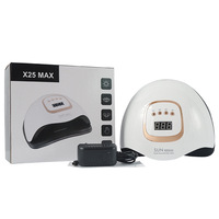 Lampe à ongles UV LED SUN X25 MAX 380W, 81 LED, séchage rapide du gel, avec capteur intelligent et écran LCD