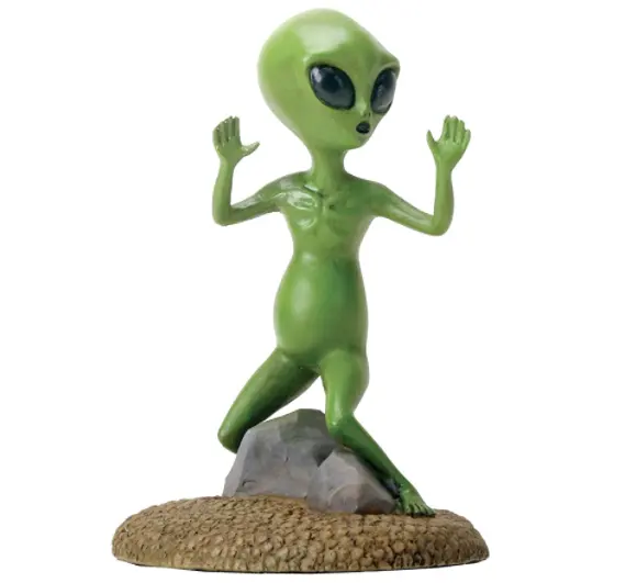 Resin Green Alien Figurine Statue