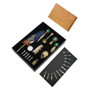 Vente en gros <span class=keywords><strong>de</strong></span> haute qualité plume stylo plume encre cire sceau timbre cadeau ensemble pour hommes étudiants affaires cadeau d'anniversaire - Product Image 6