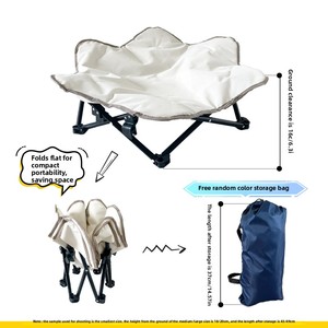 Cama Moderna para Perros <span class=keywords><strong>de</strong></span> Jardín con <span class=keywords><strong>Tela</strong></span> Oxford, Acolchado Cálido <span class=keywords><strong>de</strong></span> Algodón, Diseño Hexagonal Plegable y Portátil, 3 Tamaños, Casa para Gatos - Product Image 4