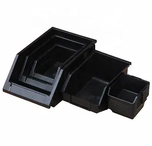 Apilable de plástico negro ESD caja Bin ESD componente caja