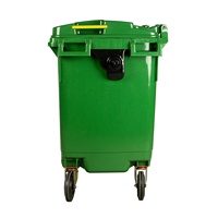 Certificat CE plastique 660 litres poubelle d'extérieur poubelle à roulettes poubelle de jardin chariots poubelles à 4 roues