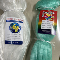 Filet de pêche en nylon monofilament, épaisseur 0,20 mm, profondeur 100 mailles, longueur 100 yards, double bordure, maille personnalisée