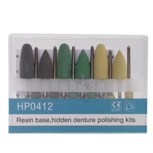 Fraise de polissage dentaire en silicone HP0412 pour base en résine, kits de polissage pour prothèses dentaires invisibles - Product Image 1