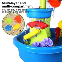 Offre Spéciale Été : Table de Plage DIY 33 Pièces pour Jeux Aquatiques, Bac à Sable en Plastique, Jouets de Plage pour Enfants