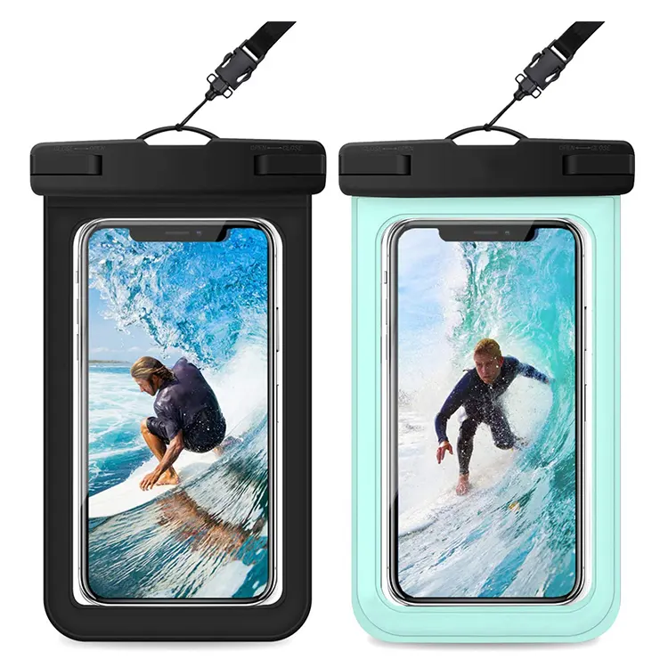 PVC Waterproof Phone Case Underwater Phone Pouch Dry Bag with Lanyard for Swimming Raining Beach