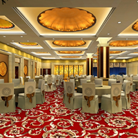 Tapis en laine Wilton tufté de luxe personnalisé, anti-bactérien, lavable, antidérapant, pour salle de banquet, hall d'hôtel, couloir, avec support en jute