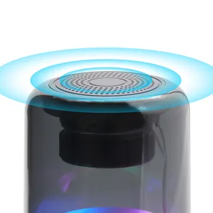 Minialtavoz Bluetooth con luz RGB, altavoz transparente de sonido fuerte, inalámbrico, TWS, portátil, con micrófono, promoción