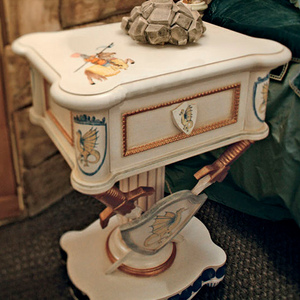 Ensemble de meubles de chambre à coucher classiques en bois sculpté pour enfants, garçons, enfants, bleu, pour tout-petits, lit <span class=keywords><strong>king</strong></span>-size, queen-size, double, pour villa, maison, appartement - Product Image 5
