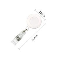 Porte-badge rétractable robuste en ABS avec clip de ceinture métallique pour infirmières, porte-clés, logo personnalisé, marque privée, prêt pour FBA