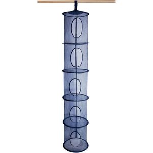 5-<b>Shelf</b> Mesh Storage Organizer 12x59 Inch Round Hanging Closet Toy Organizer For Kids Bedroom - Product Image 2