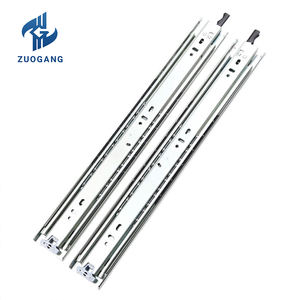 Glissières de tiroir robustes 100KG 10-40 pouces verrouillage extension complète 500LB <span class=keywords><strong>charge</strong></span> tiroirs coureurs roulement à billes rail de montage latéral - Product Image 4