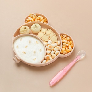 <span class=keywords><strong>Assiette</strong></span> en Silicone pour l'alimentation des enfants de bébé, ventouse pour aliments, bols, assiettes - Product Image 1