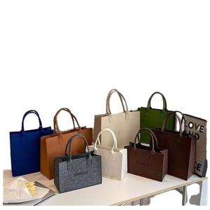 定制标志环保耐用便携式毛毡休闲手提袋，肩带可定制日常使用和旅行容量 - Product Image 6