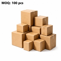Boîte d'expédition en carton ondulé à fentes RSC personnalisable à faible MOQ, avec impression de logo, pour livraison par courrier