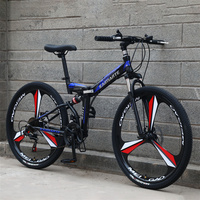 Vélo de montagne pliant à suspension intégrale Vente en gros Personnalisé Vélo pliable en acier à haute teneur en carbone de 24 26 pouces