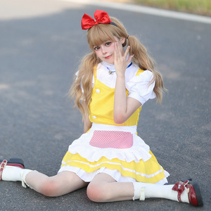 Dorami Little Yellow Chick Lolita Maid Outfit Short Skirt For <b>Anime</b> Cosplay Role Play Spring 2023 - Product Image 3