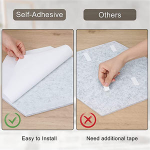 Panneaux muraux insonorisés à haute densité de vente directe d'usine divers panneaux acoustiques hexagonaux carrés de spécifications - Product Image 2