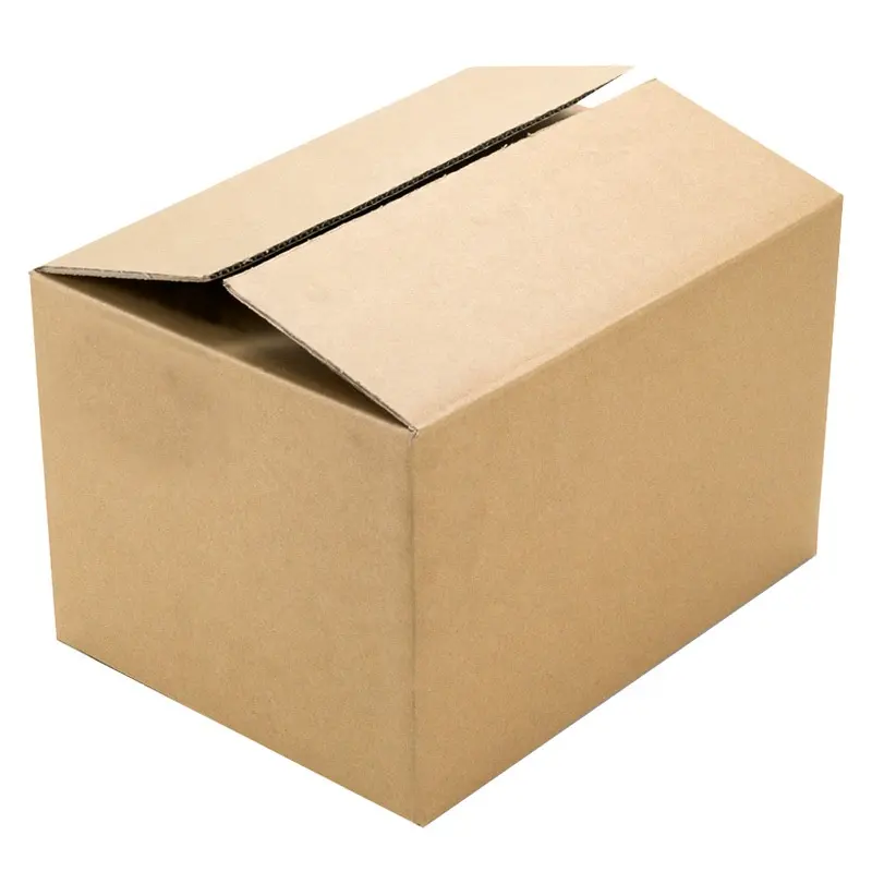 Cajas de cartón con logotipo personalizado impreso, cartón corrugado de color marrón