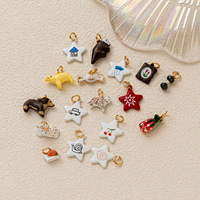 La fantasía infantil |   Dijes de Esmalte, Dijes de Latón Chapados en Oro de 18K para la Creación de Joyería DIY |   Colgante Infantil de Animalitos Adorables y Juguetones