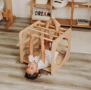 Cama de cubo Montessori, diseño moderno de madera para niños, aplicación de granja - Product Image 3