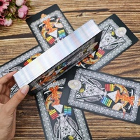 Tarot de taille personnalisée Trait physique holographique Oracle True Black Tarot
