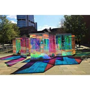 Film auto-adhésif dichroïque 3D effet glace craquelée, holographique arc-en-ciel, prismatique, gravé, irisé, caméléon, en verre PET, anti-explosion et résistant à la chaleur - Product Image 6