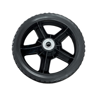 8x1.75'' Push Lawn Mower <b>Wheels</b>, 8 Inch <b>Plastic</b> <b>Wheel</b> and Tire for Lawnmower Garden Trolley Wagon Cart - Product Image 4