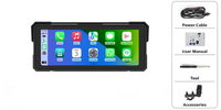 Monitor para Motocicleta de 8.1 Pulgadas con Carplay, Android Auto, Control por Voz, GPS, Pantalla de Navegación Inteligente IPS Portátil, Android 10