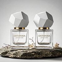 Flacon de parfum avec boîte cadeau 30ml 50ml 100ml, flacon carré en verre transparent vide, logo personnalisé, emballage de parfum