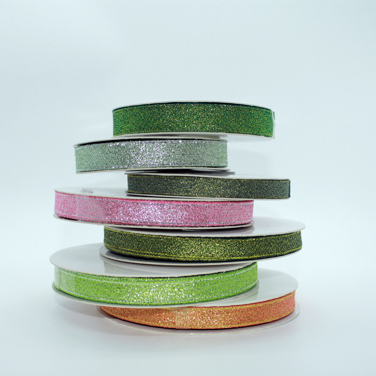 100 Yards Per Roll Sparkled Metallic Ribbon Different Sizes Decorative Gift Ribbons Solid Colorful Glitter Ribbon