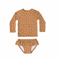 Personnaliser bébé filles une pièce maillots de bain ensemble à volants UPF 50 + protection solaire infantile enfant en bas âge Rash Guard avec chapeau de soleil