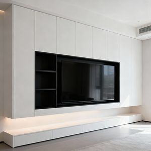 <span class=keywords><strong>Niche</strong></span> murale <span class=keywords><strong>TV</strong></span> moderne multifonction en acier inoxydable <span class=keywords><strong>avec</strong></span> étagères de rangement pour salon et hôtel, étanche et ignifuge - Product Image 5