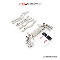 Silencieux d'échappement performant en acier inoxydable 304 ou titane avec son ronronnant pour BMW F91 F92 F93 M8 4.4T Catback avec valves