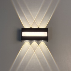 Lampe murale extérieure moderne noire, IP65, étanche, <span class=keywords><strong>luminaire</strong></span> LED pour villa, balcon, couloir et éclairage de façade d'hôtel - Product Image 1