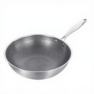 Sartén Antiadherente de Acero Inoxidable - Utensilios de Cocina - Sartén para Freír de 32 cm - <span class=keywords><strong>Wok</strong></span> - Suministro Directo de Fábrica al por Mayor - Product Image 1