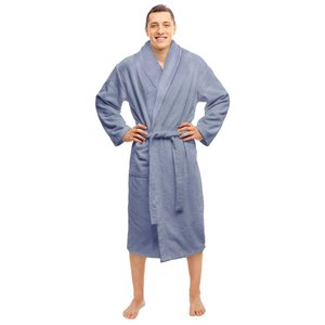 Albornoz de hotel tamaño King de felpa, bata de algodón duradera con bolsillos grandes para huéspedes corpulentos en alojamientos de hotel - Product Image 1