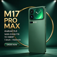Téléphone mobile de jeu M17 Pro Max 5G Édition 2026 Écran HD grand format de 6,9 pouces 144 Hz Batterie de 7500 mAh Charge rapide Téléphone Android