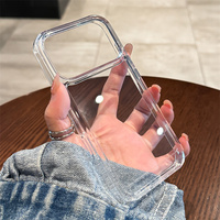 Coque de téléphone antichoc transparente en TPU souple et PC rigide pour iPhone 18 Pro Max 17 Air 17 16E 16 15 14 13 12 11 – Dos transparent