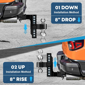 AMBITION <span class=keywords><strong>Enganche</strong></span> de <span class=keywords><strong>remolque</strong></span> ajustable Drop & Rise de 8 ", compatible con receptor de 2 pulgadas, doble bola sólida <span class=keywords><strong>para</strong></span> <span class=keywords><strong>remolque</strong></span> de <span class=keywords><strong>coche</strong></span> y barco - Product Image 5