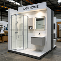 Vente flash : Module de salle de bain préfabriqué tout-en-un avec douche, toilettes et lavabo