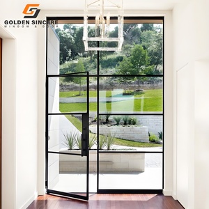 Porte en verre et aluminium au design moderne GS pour entrée extérieure de villa avec cadre en aluminium - Product Image 5
