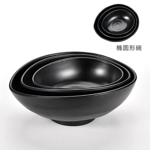 Melamine Japanese-style black frosted noodle bowl, ramen bowl, commercial hot <b>pot</b> bowl, soup bowl, <b>large</b> bowl, restaurant bowl, - Product Image 3